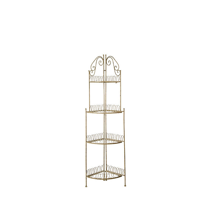 Etagere marquete en fer gris avec 4 plans h153 cm