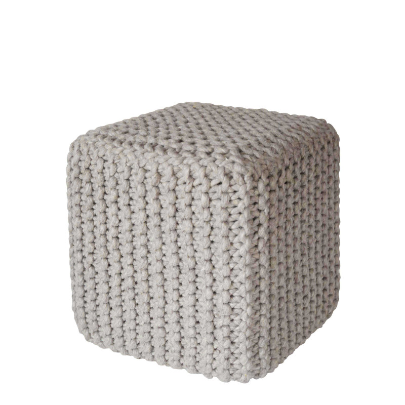 Pouf cubo in lana