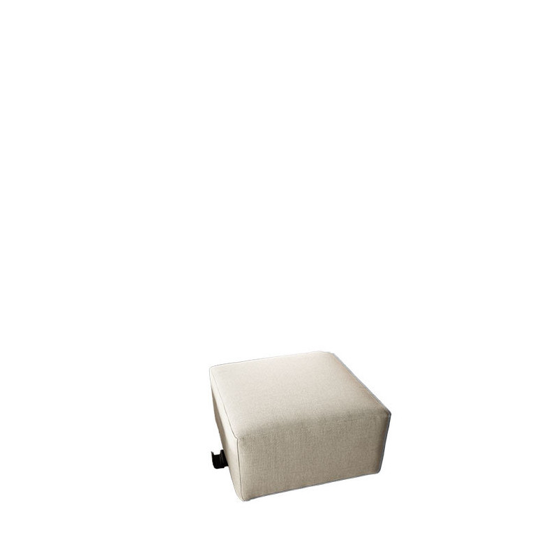 Pouf with removable lining for outdoor use linen colour 67 x 67 h38 cm