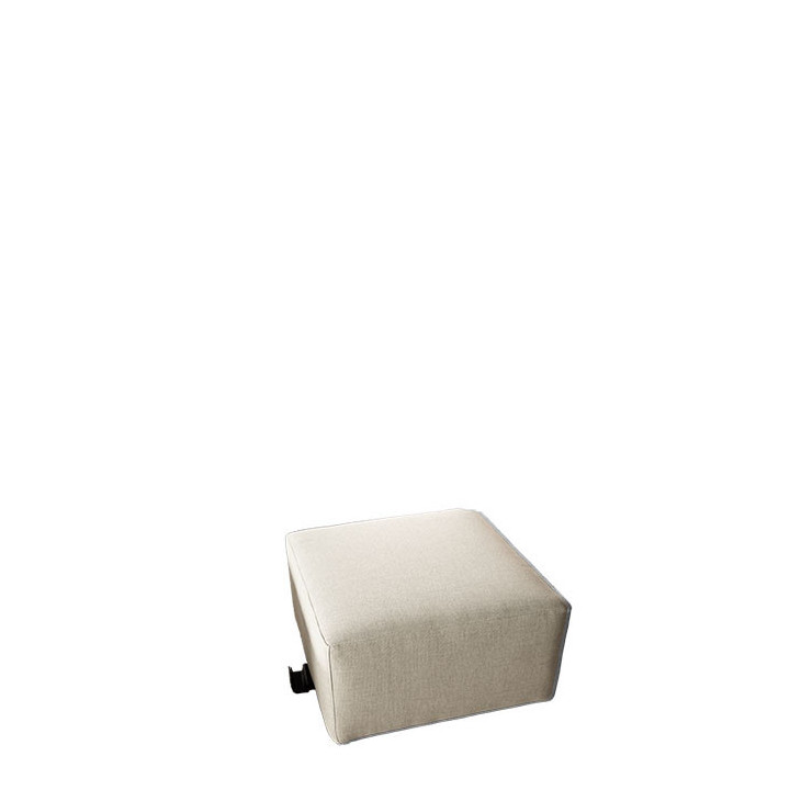 Pouf dehoussable pour usage a l'exterieur couleur lin 67 x 67 h38 cm