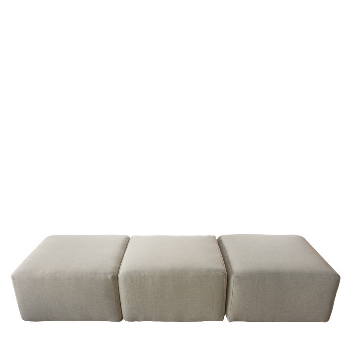 Pouf da esterno sfoderabile con attacchi col.lino 67 x 67 h38 cm