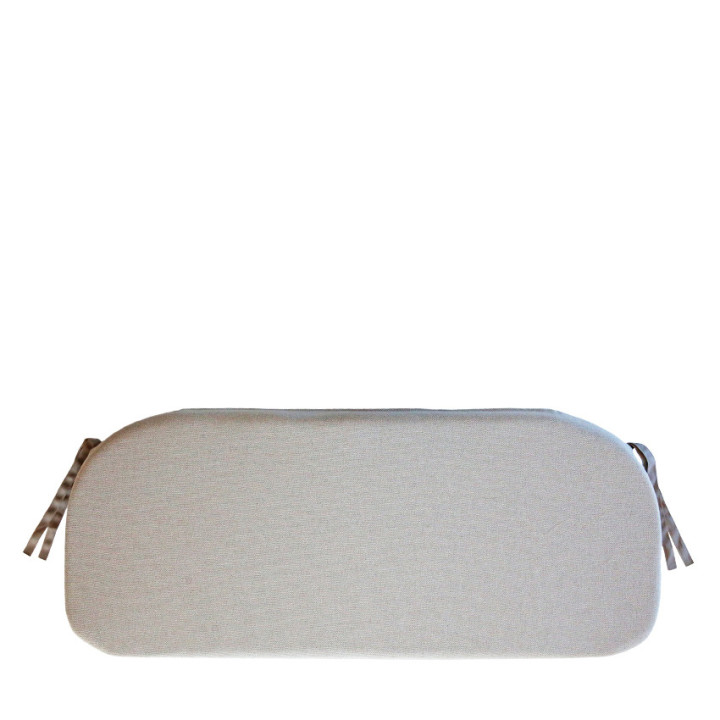 Bench pillow with removable lining for external use in linen colour 44 x 107 cm