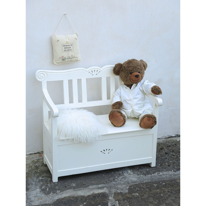 Panca baby bianca apribile vintage 40 x 80 h65 cm