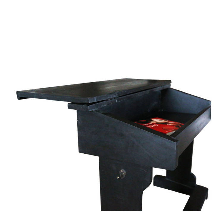 Bureau+banc ecole vintage fonce 37x80 h64 cm