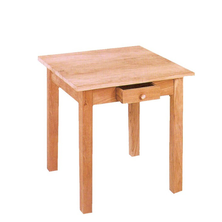 Teak table with drawer 80x80 h78cm