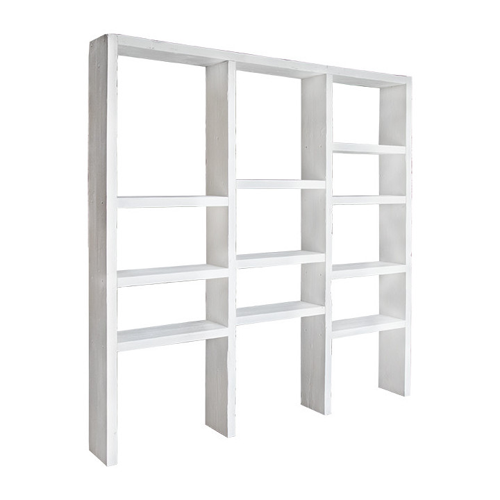 Scaffale assi grezze colore bianco 195 x 23 h200 cm