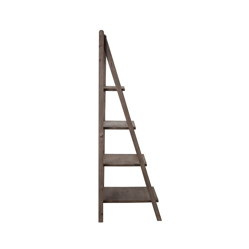 Scala bistrot richiudibile in legno con 4 ripiani 51 x 40 h150 cm