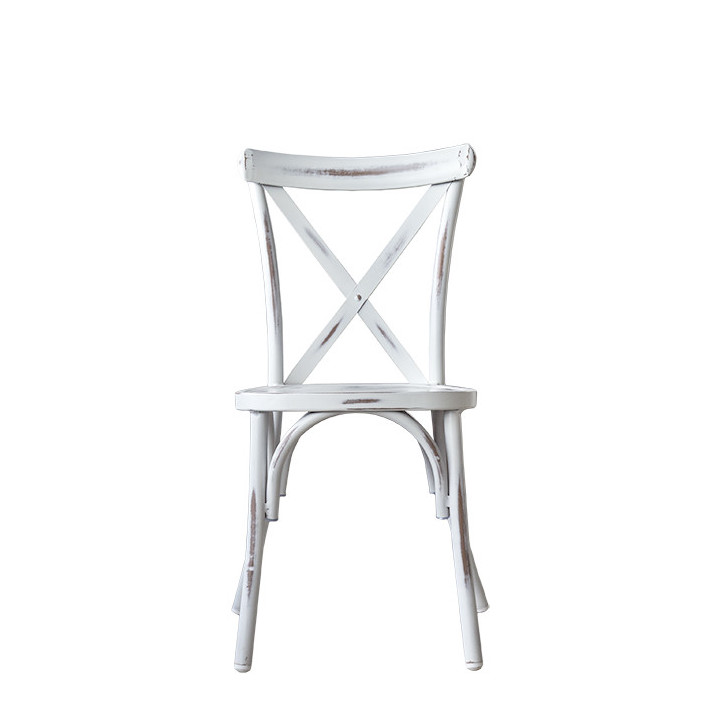 Outdoor white metal chair h83 cm