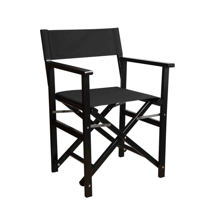 Chaise pliable noire 50x56 h86 cm