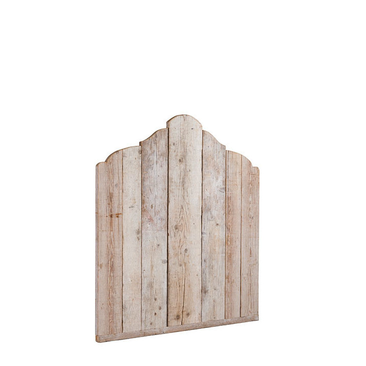 Raw plank headboard for french bed 135 cm