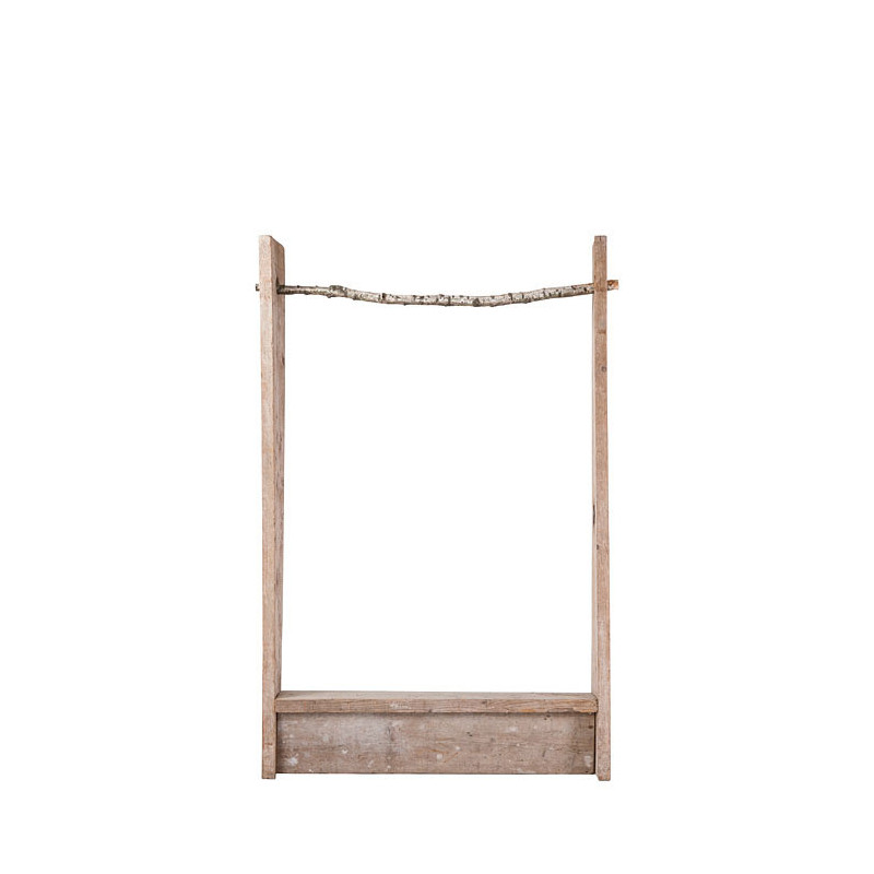 Struttura appendiabiti assi grezze 109 x 23 h200 cm
