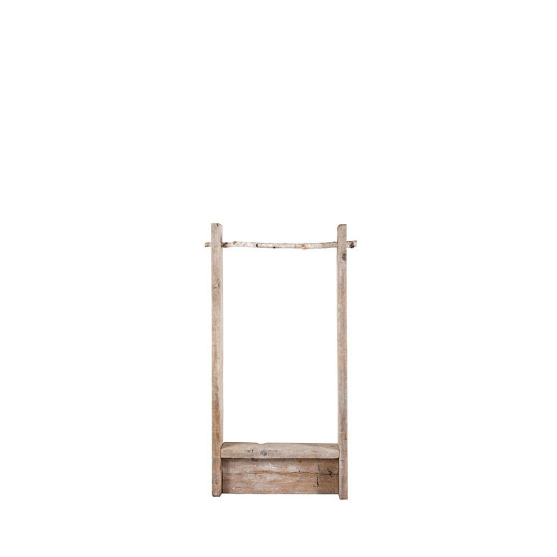 Raw plank and birch baby coat hanger structure 85 cm