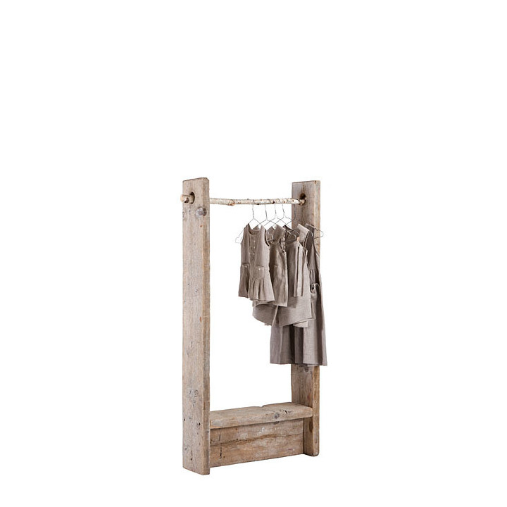 Structure portemanteau bebe en bois brut en bouleau 85 cm