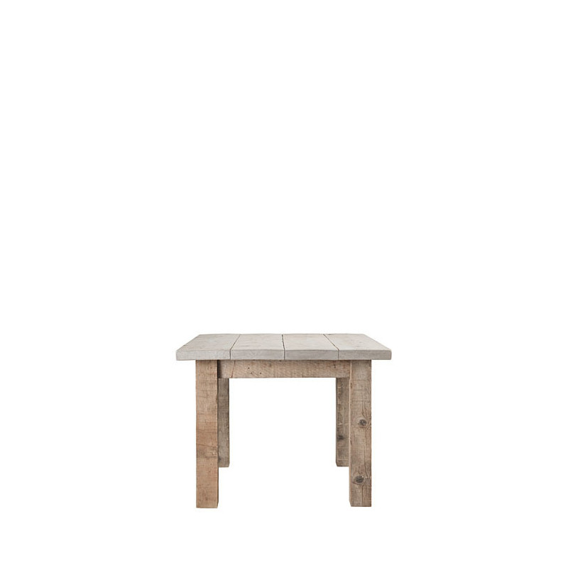 Raw plank table 100 x 100 h74 cm