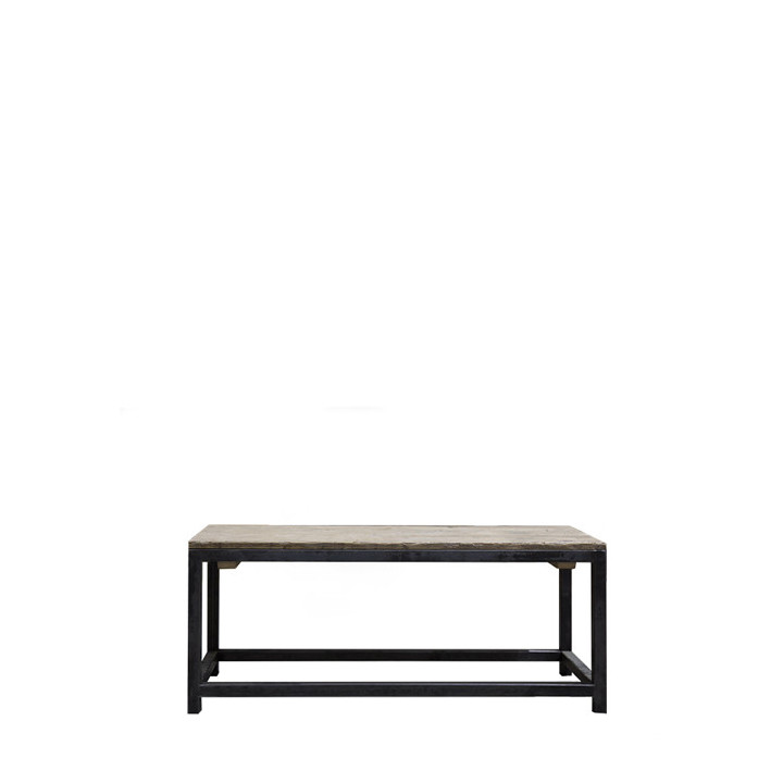 Panca piano assi struttura ferro grigio 100 x 34 h42 cm