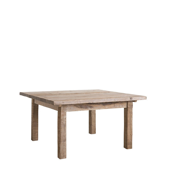 Raw plank table 150 x 150 h76 cm