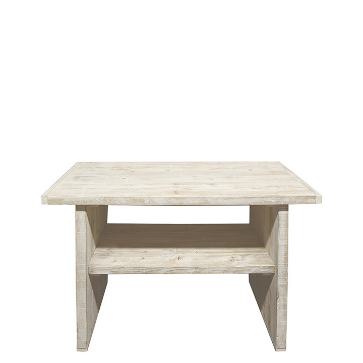 Table consolle en bois brut avec finition decapee 60x120 h85 cm