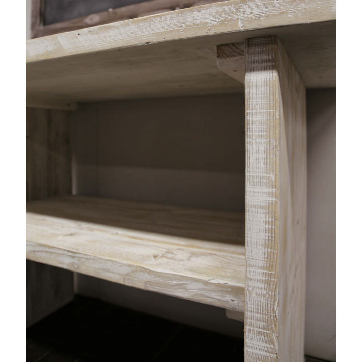 Consolle assi grezze finitura decapata 120 x 60 h85 cm