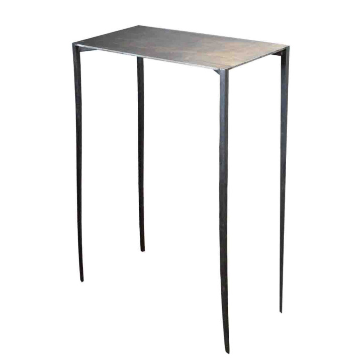 Table en fer noir 30x60 h90 cm