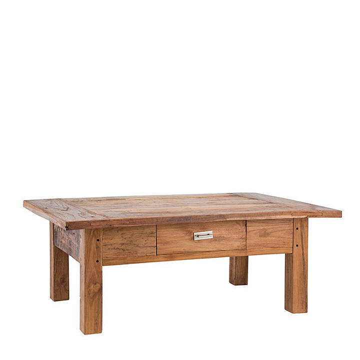 Table en teak un tiroir