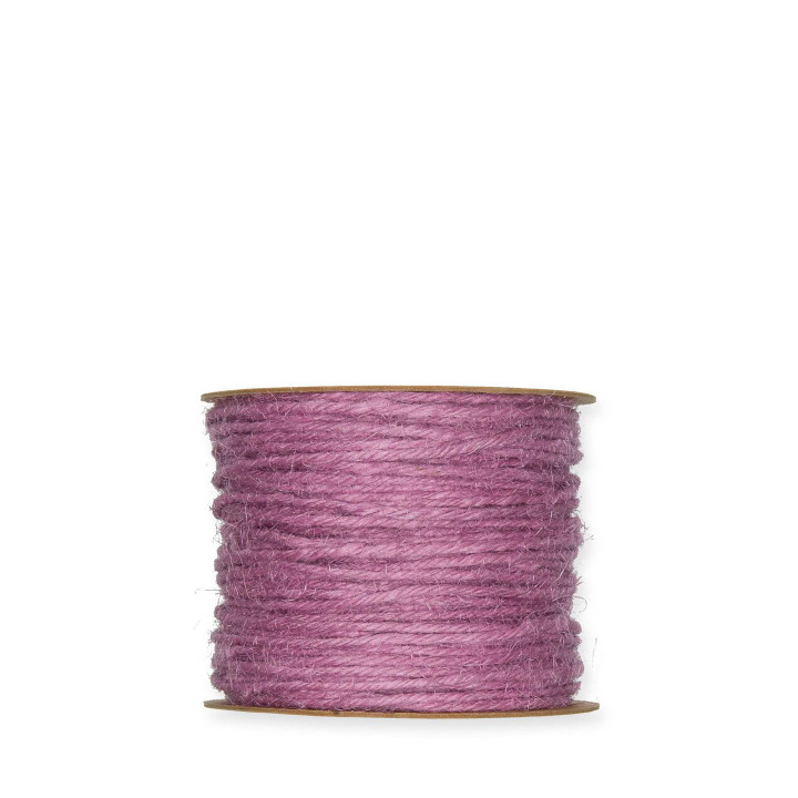 Ficelle en jute couleur rose 50 m