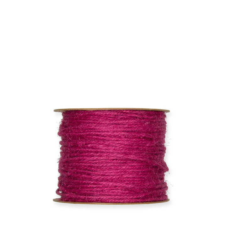 Fuchsia jute cord 50 m