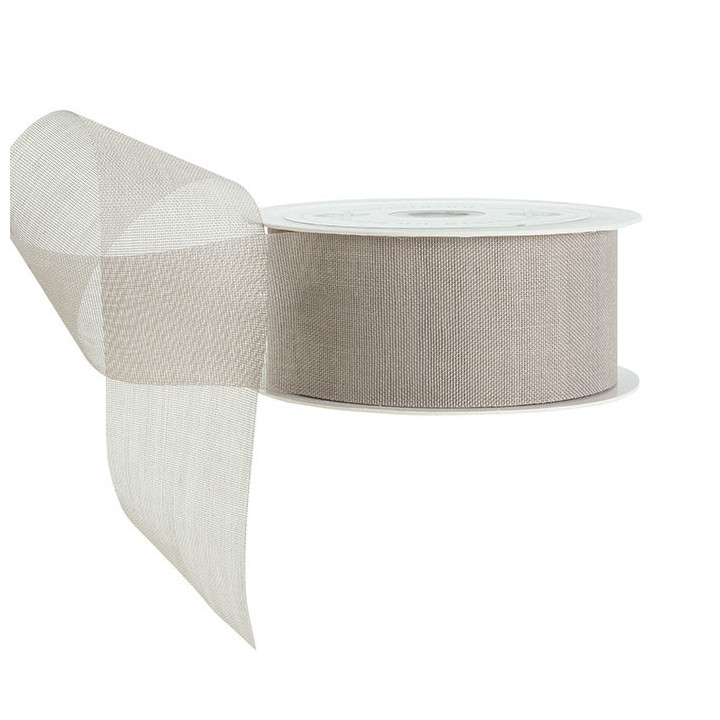 Ruban effet gauze couleur lin