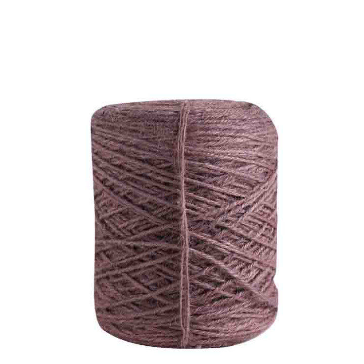 Pelote de ficelle en jute naturelle couleur gris-violet 470m x 3.5mm