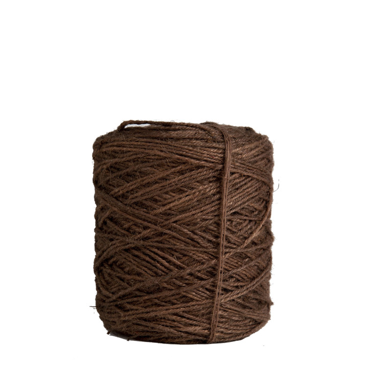 Pelote de ficelle en jute naturelle couleur marron 470m x 3.5mm