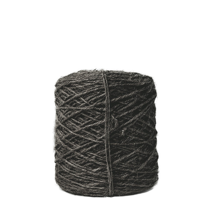 Black jute natural cord skein 470m x 3.5mm