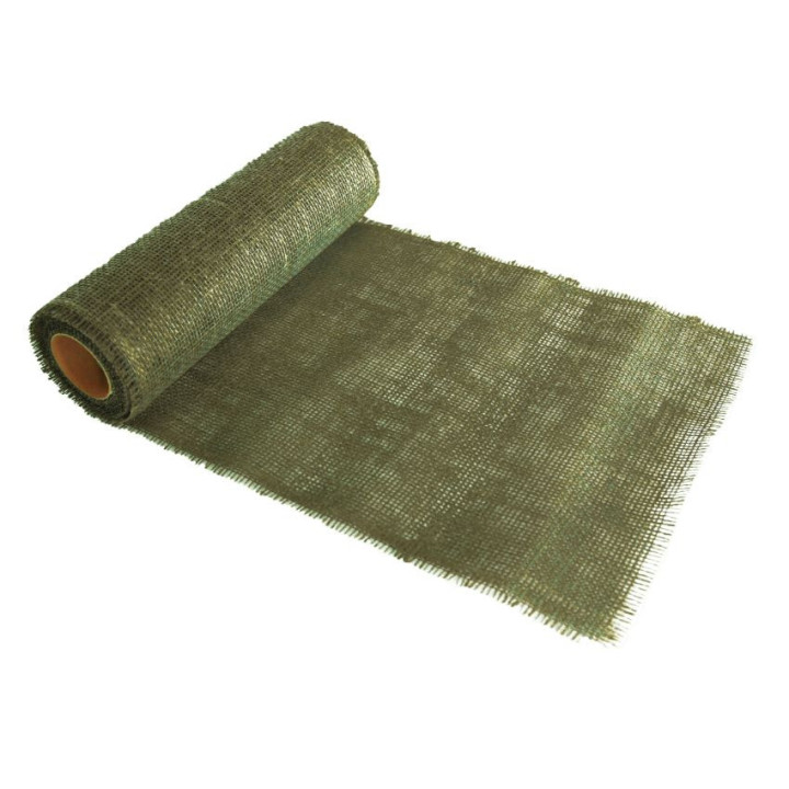 Dark green jute roll 30cm x 5 m
