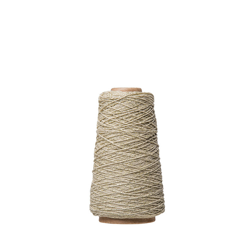 Beige skein with gold lurex 300m x2 mm