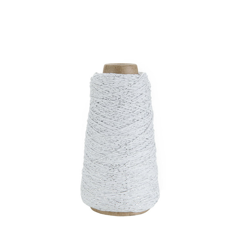 Matassa cordino bianco lurex argento cod.00 300m x 2 mm