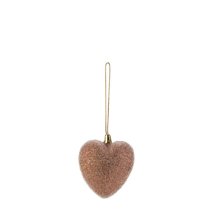Coeur rose givre