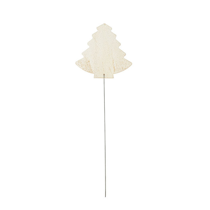 Pack of 24 little resin pines on stick