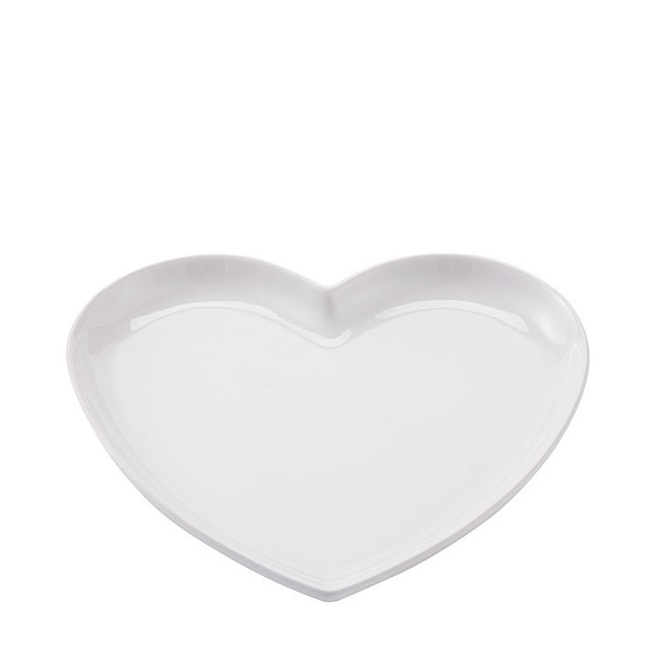 Assiette en forme de coeur en stoneware 21 x 23 cm