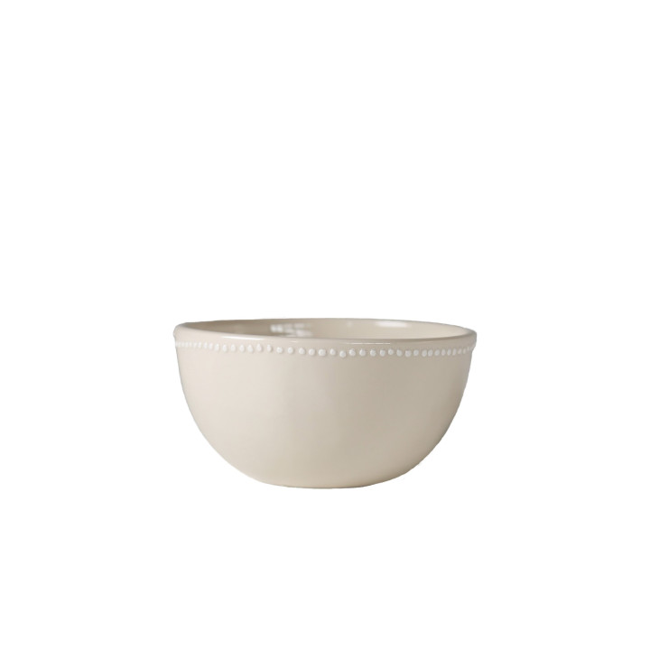 Cream porcelain bowl with spotted edge d13 cm