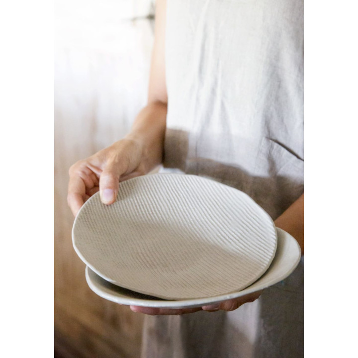 Assiette plate texture d25 cm
