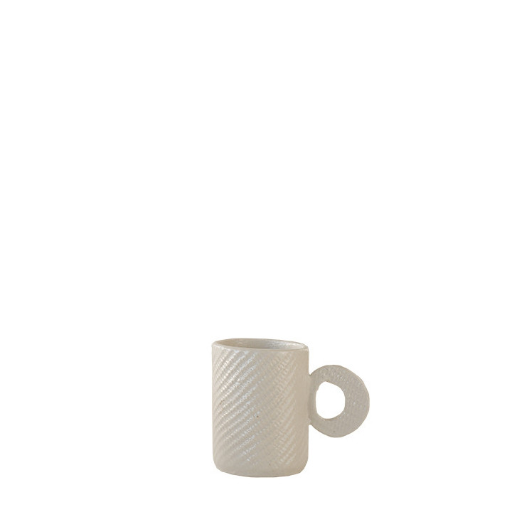 Cylindrical gres texture coffee cup d5 h7 cm
