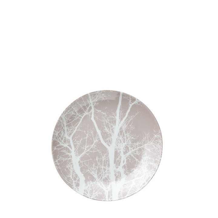 Assiette de dessert motifs branches grises d20 cm
