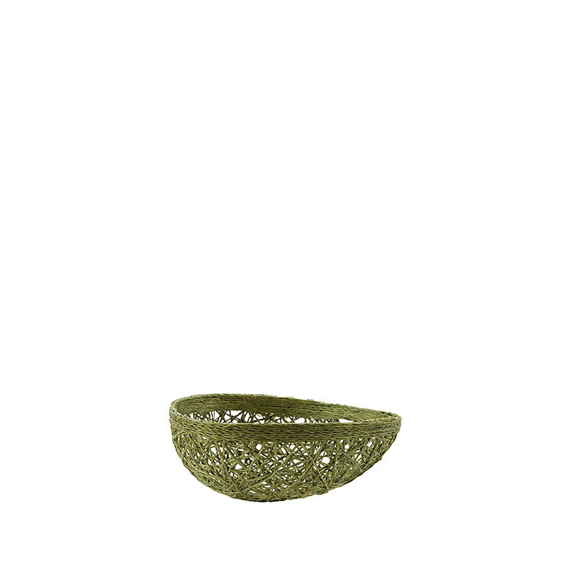 Mezzo uovo aggrovigliato verde h16 cm