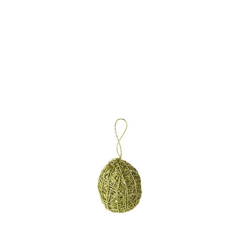 Small tangled up egg green color h7 cm