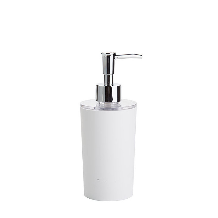 Dispenser in metacrilato soft touch colore bianco d7 h18 cm