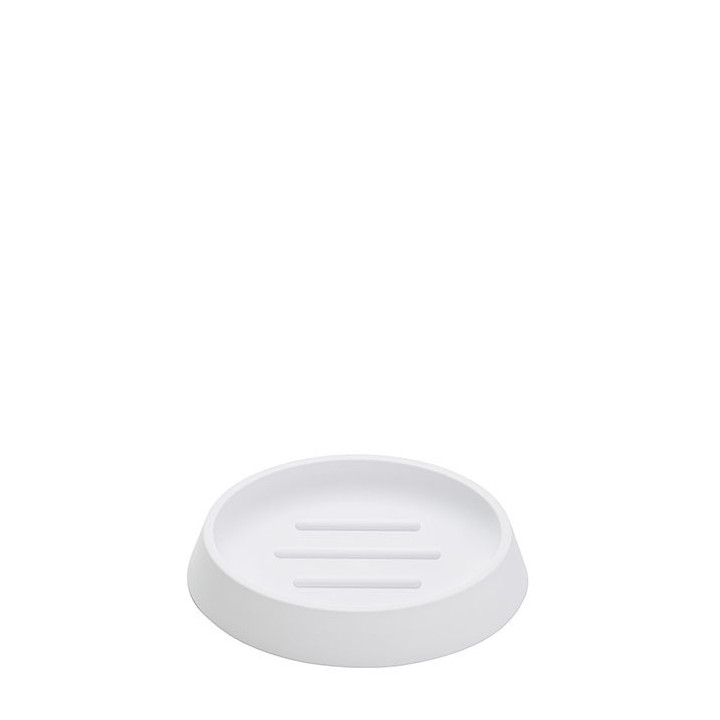 White metacrilate soapdish 9 x 13 h2.5 cm