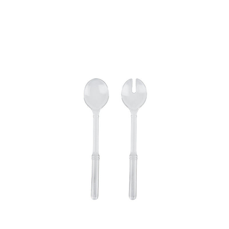 Set 2 posate da insalata in metacrilato 30 cm