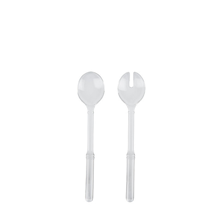 Set 2 couverts salade en methacrylate 30cm