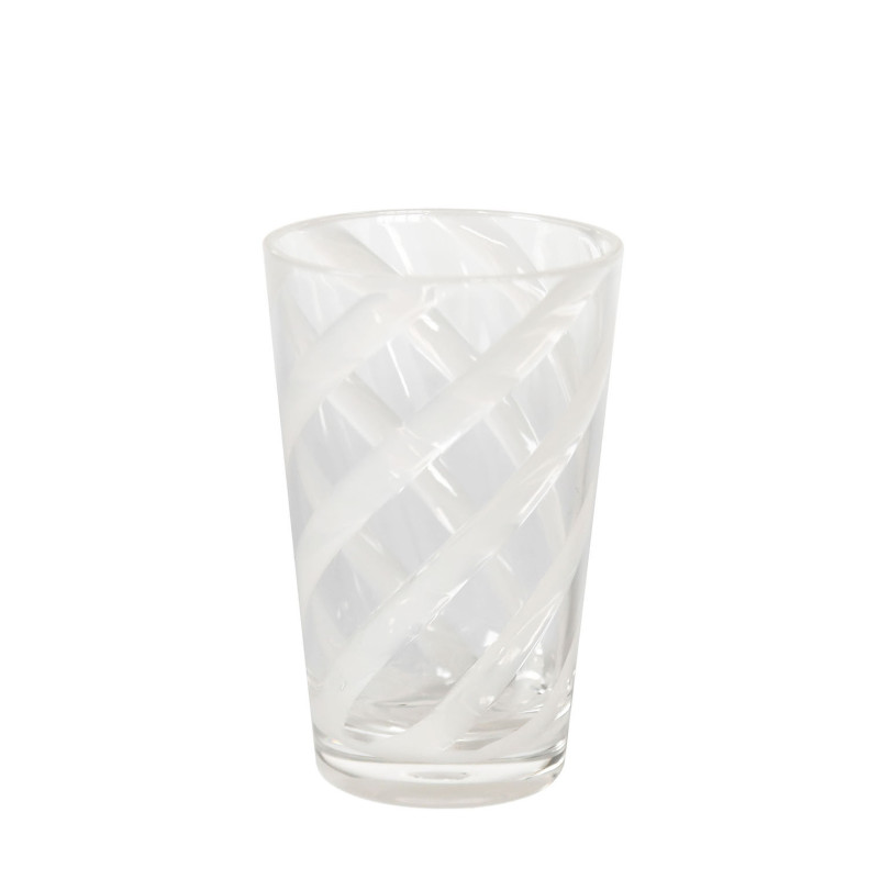 Verre en methacrylate avec spirale haut h16 cm