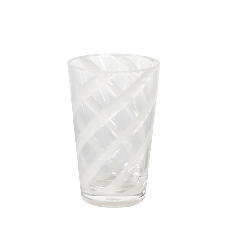 Verre en methacrylate avec spirale haut h16 cm