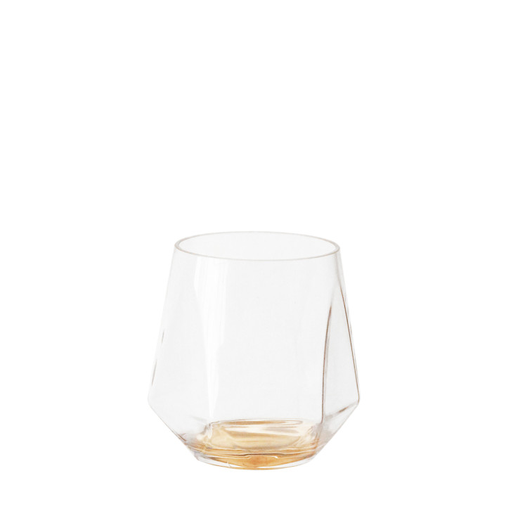 Transp. hexagonal methacrylate glass
with gold base