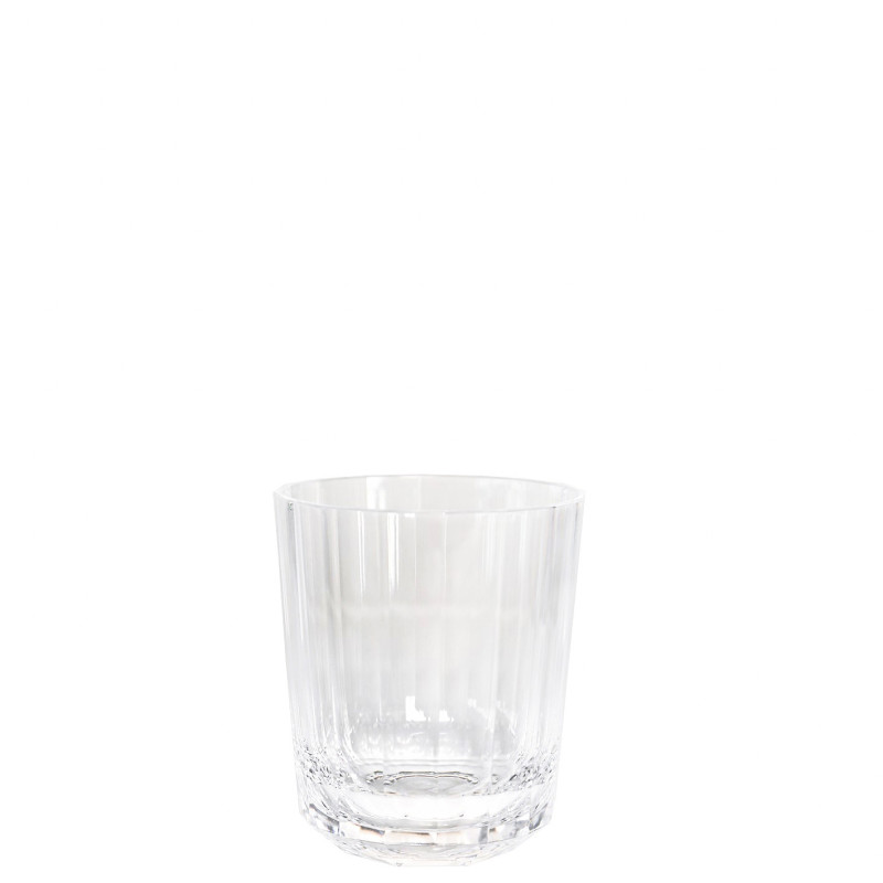 Bicchiere metacrilato trasparente righe verticali v400 ml d9 h10.5 cm